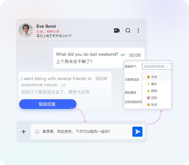 智能回复功能示意图